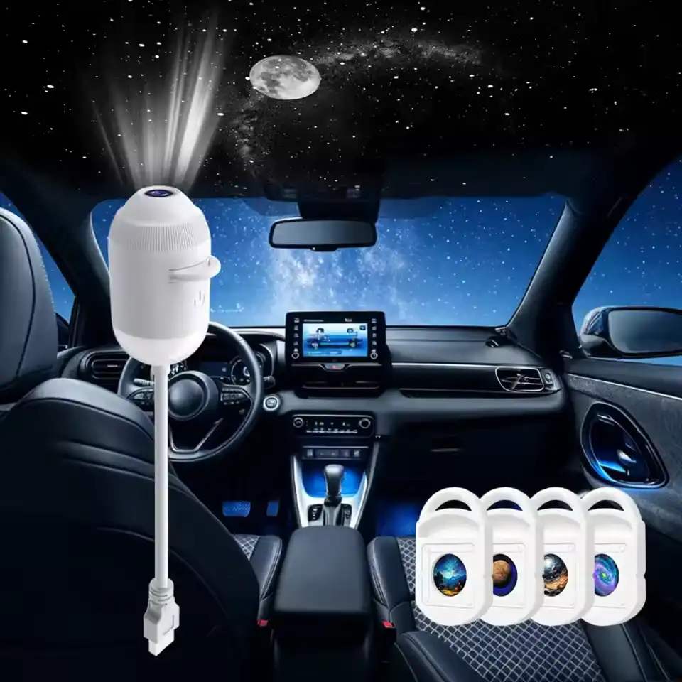 USB Starry Sky Projector Lamp with Clear Image Adjustable Brightness Touch Control 2-in-1 Night Light