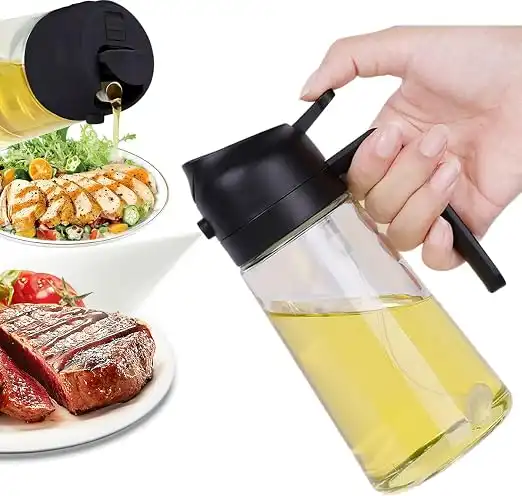 Oil Cruet Diffuser Oil Kitchen Spray Oil Sprayer 500ml Spray Oil Polisher Kitchen Seasoning Supplies